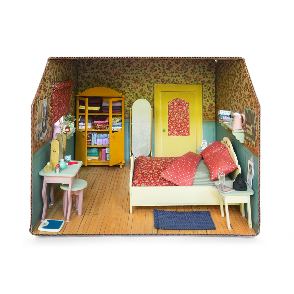 Habitación Miniatura de Cartón - Dormitorio