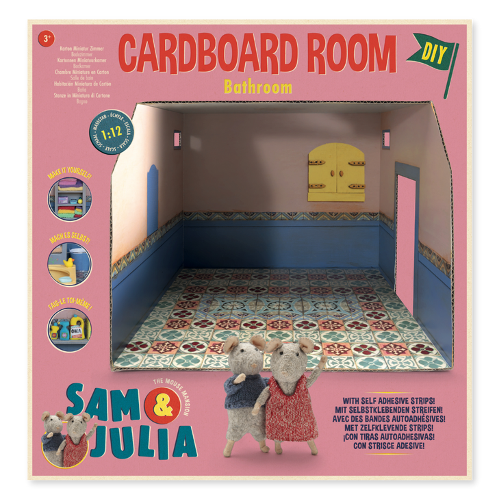 Habitación Miniatura de Cartón - Baño