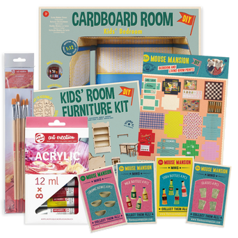 Completo kit de manualidades para crear un mini dormitorio infantil