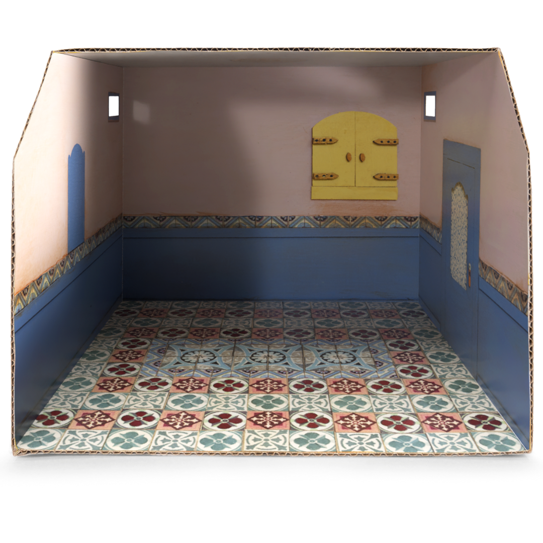 Habitación Miniatura de Cartón - Baño